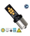 GloboStar® 1156 - BA15S - P21W 81245 Λάμπα Αυτοκίνητου  2nd Generation Can-Bus Series LED 12 SMD 3030 8W 960lm 360° DC 12V IP20 Πορτοκαλί